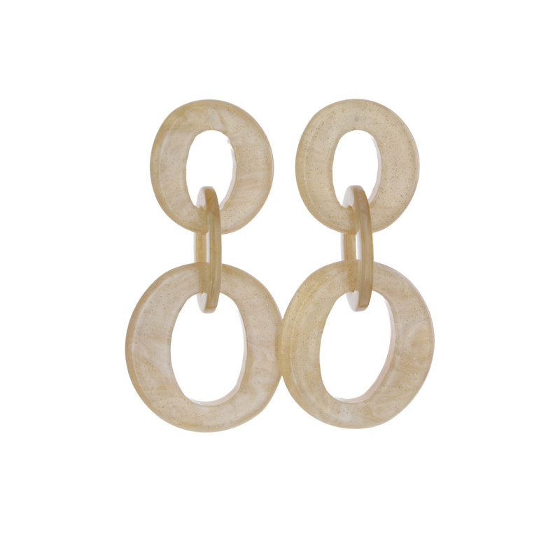 BOUCLES D'OR., RÉSINE FORME OVALE ET EFFET MARBRÉ