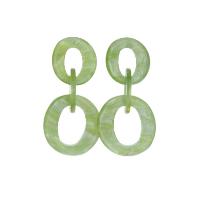 BOUCLES D'OR., RÉSINE FORME OVALE ET EFFET MARBRÉ