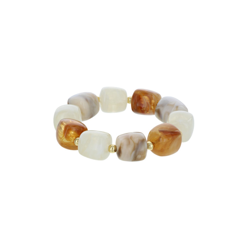 BRACELET ELASTIQUE AVEC RÉSINE EFFET MARBRÉ