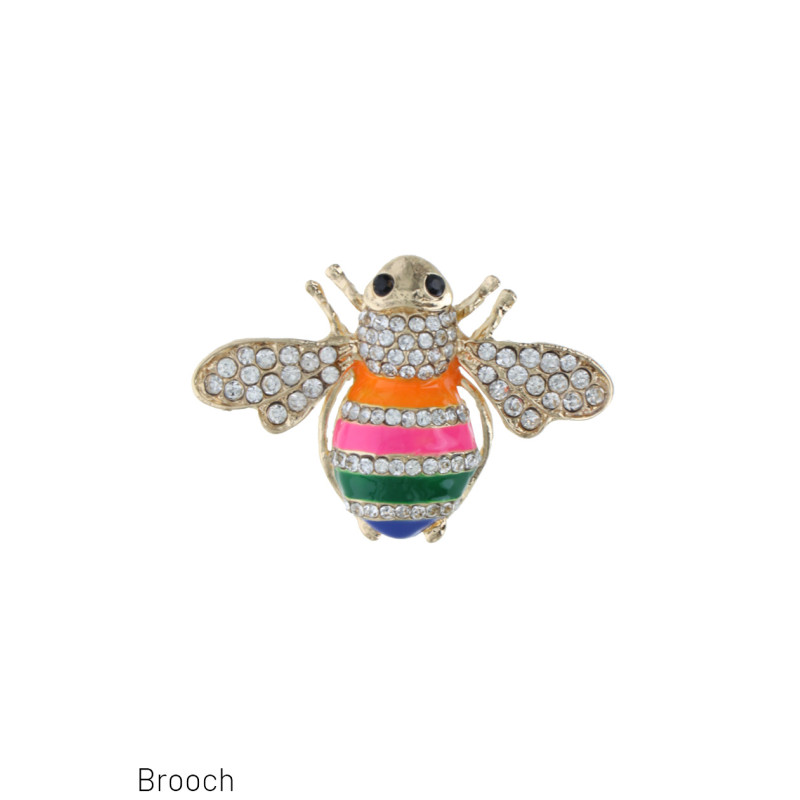 BROCHE AVEC ABEILLE ET STRASS