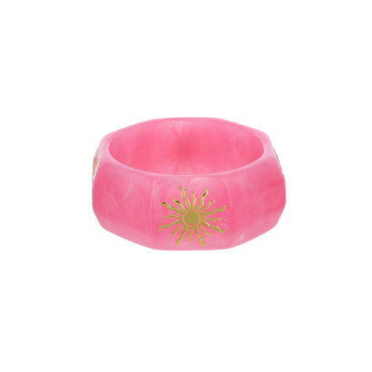 BRACELET RIGIDE EN RÉSINE DE COULEUR UNIE, SOLEIL 