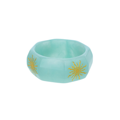 BRACELET RIGIDE EN RÉSINE DE COULEUR UNIE, SOLEIL 