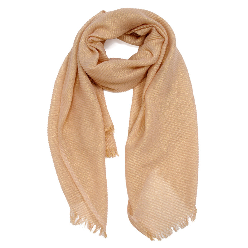 FOULARD PLISS DE COULEUR UNIE ET LUREX