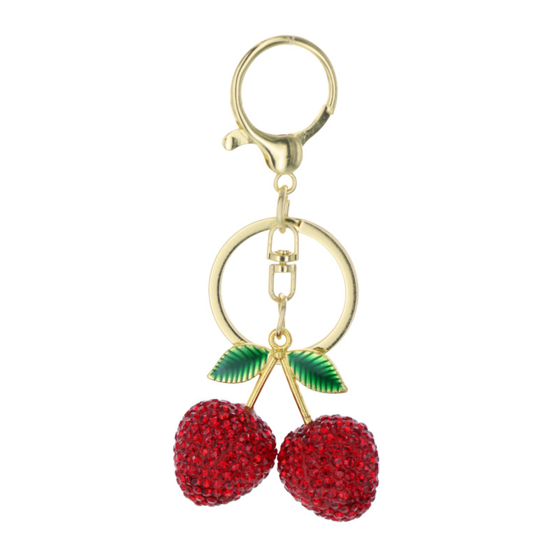 SLEUTELHANGER MET AARDBEI EN STRASS