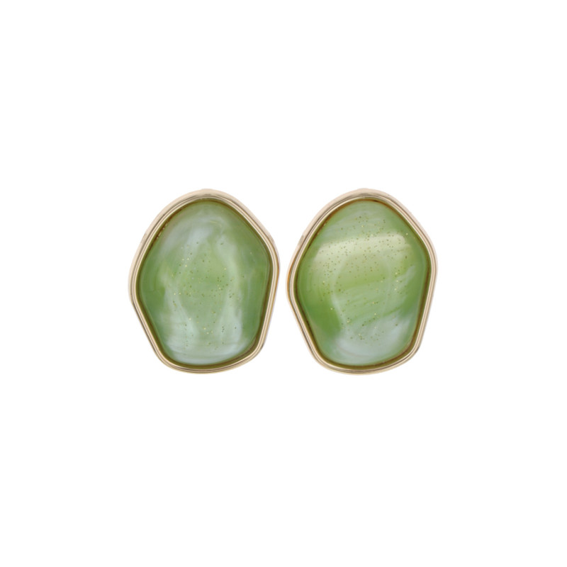 BOUCLES D'OREILLES DE FORME ASYMÉTRIQUE EN RÉSINE