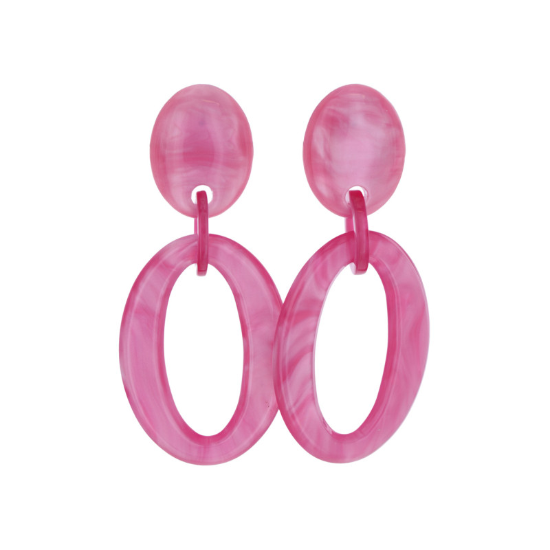 BOUCLES D'OR., RÉSINE FORME OVALE ET EFFET MARBRÉ