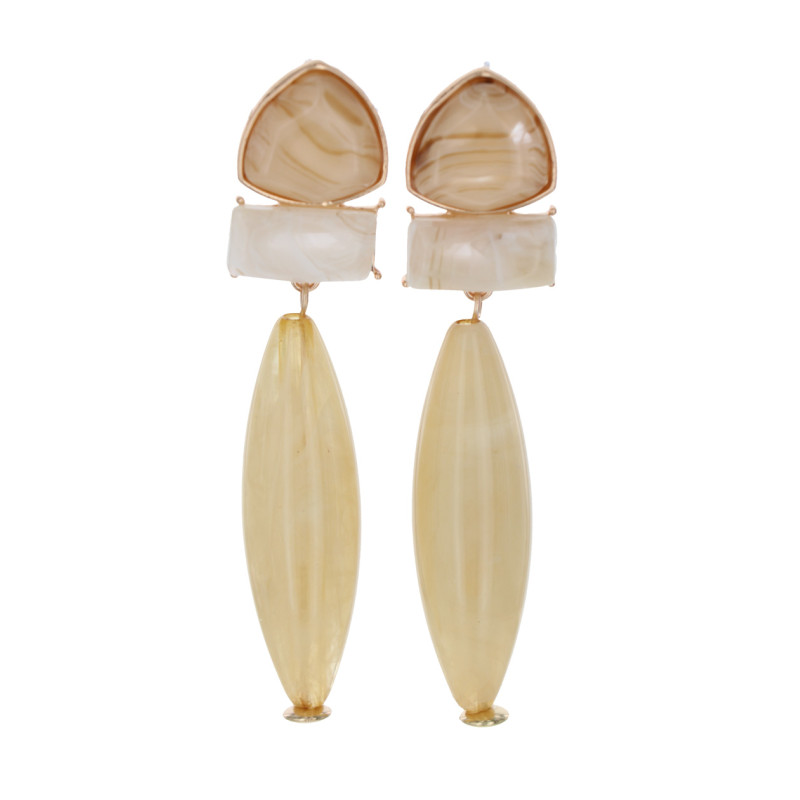 EARRINGS RESIN GEOMETRIC SHAPE PENDANT