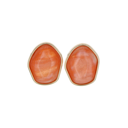 BOUCLES D'OREILLES DE FORME ASYMÉTRIQUE EN RÉSINE