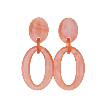 BOUCLES D'OR., RÉSINE FORME OVALE ET EFFET MARBRÉ