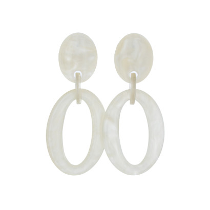 BOUCLES D'OR., RÉSINE FORME OVALE ET EFFET MARBRÉ