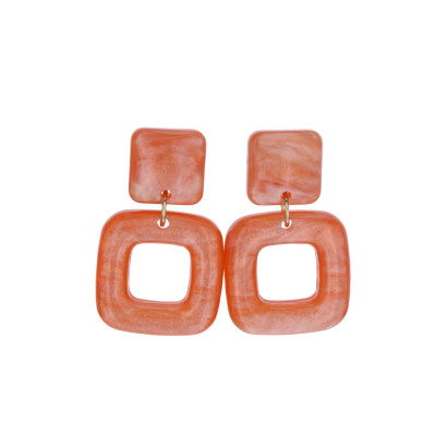 EARRINGS SQUARE PENDANT