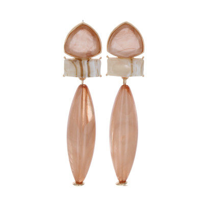 EARRINGS RESIN GEOMETRIC SHAPE PENDANT