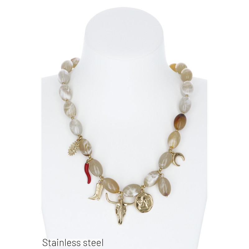 COLLIER MULTI PERLES