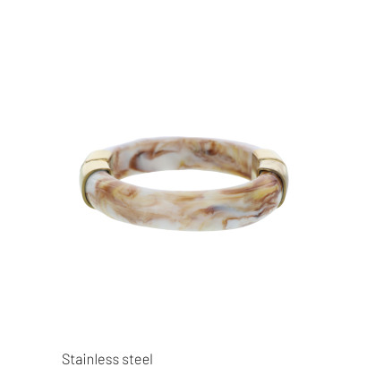 BRACELET RIGIDE EN RÉSINE ET EFFET MARBRÉ