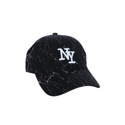 CAP WITH MARBLE EFFECT, EMBRODERY LITTLE NY