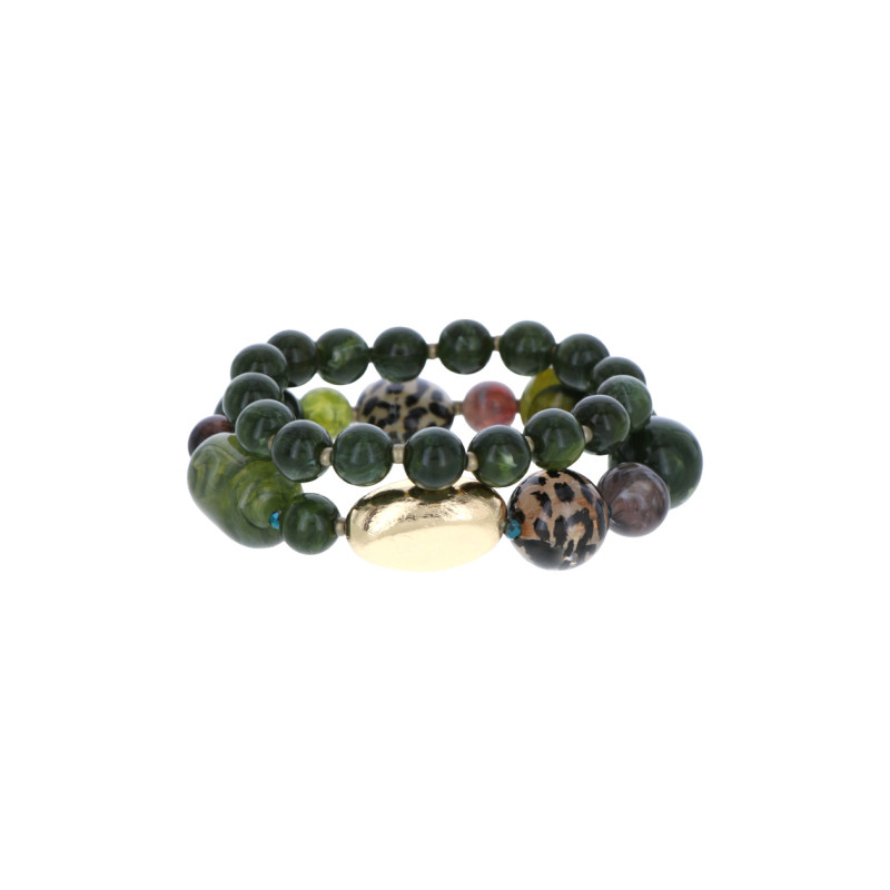 BRACELET ELASTIQUE À PIERRES MULTIPLES