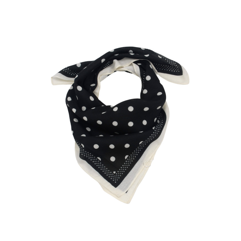 SQUARE SCARF WITH DOTSE PATTERN