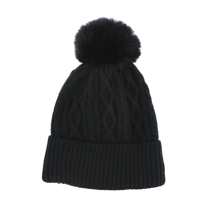 GORRO DE PUNTO CON VUELTA Y POMPÛN