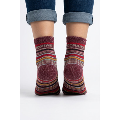 CHAUSSETTES RAYÉES AVEC LUREX: ADORABLE