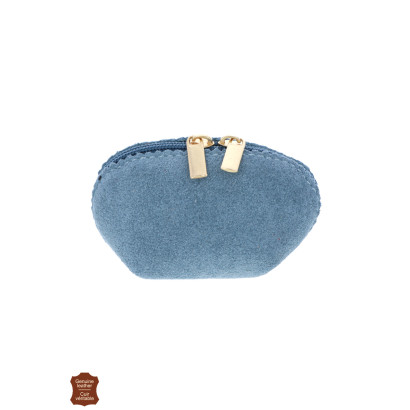 TILA, PORTE-MONNAIE DAIM AVEC POCHE, COULEUR UNIE