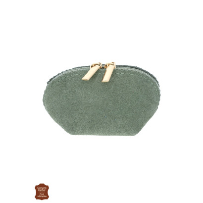 TILA, PORTE-MONNAIE DAIM AVEC POCHE, COULEUR UNIE