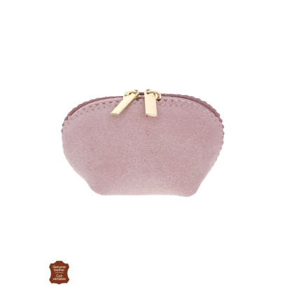 TILA, PORTE-MONNAIE DAIM AVEC POCHE, COULEUR UNIE