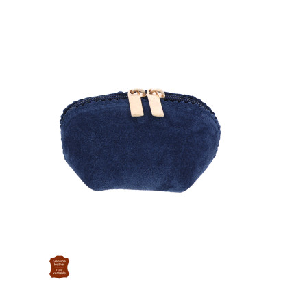 TILA, PORTE-MONNAIE DAIM AVEC POCHE, COULEUR UNIE