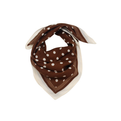 SQUARE SCARF WITH DOTSE PATTERN