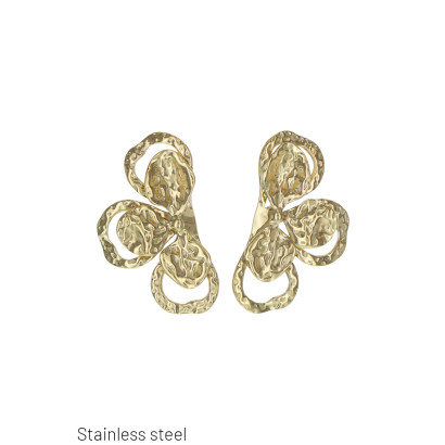 STALEN OORSTEKERS  MET BLOEMEN