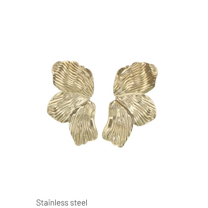 STEEL EARRING FLOWER SHAPE