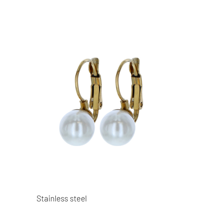 BOUCLES D'OREILLES AVEC PENDENTIF PERLE