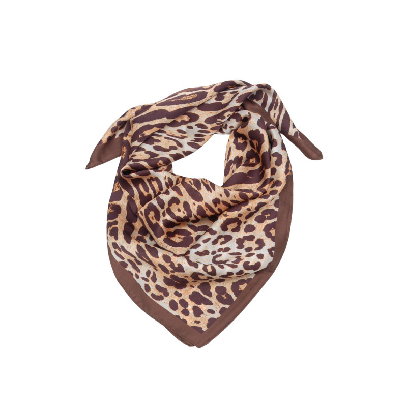 SQUARE POLYSILK SCARF WITH ANIMAL PRINT