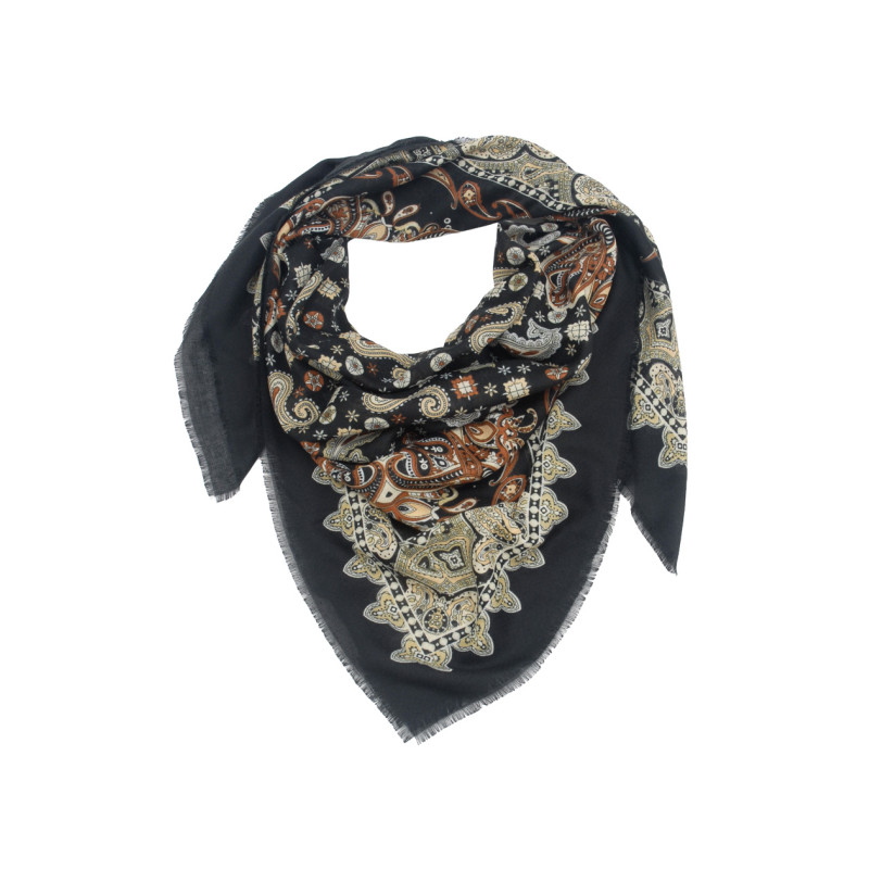 SQUARE SCARF WITH PAISLEY PATTERN