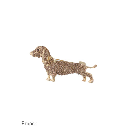 BROCHE CON PERRO Y ESTRÛS