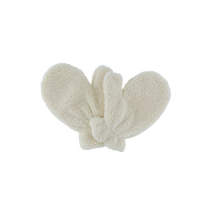 MOUFFLES EN FAUSSE FOURURE DE COULEUR UNIE
