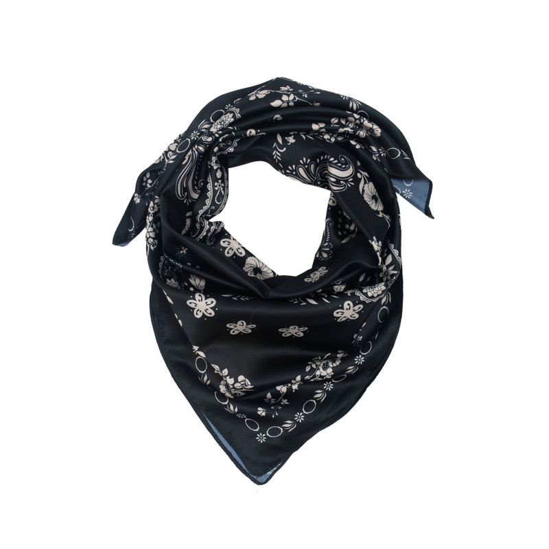 FOULARD CARR Ú MOTIF PAISLEY ET FLEURS