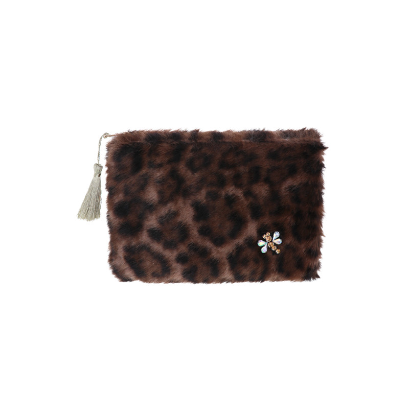 POCHETTE/TROUSSE EN FAUSSE FOURRURE
