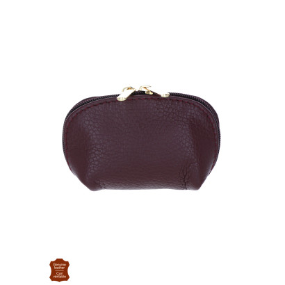 PORTE-MONNAIE EN CUIR DE COULEUR UNIE