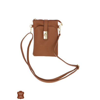 CAMILLE, LEATHER SADDLE BAG, ZIP IN FRONT