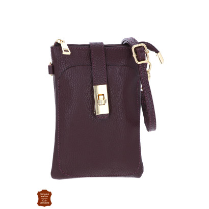 CAMILLE, LEATHER SADDLE BAG, ZIP IN FRONT