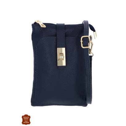 CAMILLE, LEATHER SADDLE BAG, ZIP IN FRONT