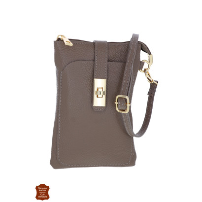 CAMILLE, LEATHER SADDLE BAG, ZIP IN FRONT