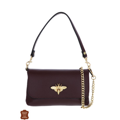 ABELLIA, BOLSO PEQUEÑO DE CUERO EN COLOR SÓLIDO