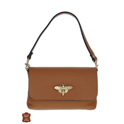 ABELLIA, BOLSO PEQUEÑO DE CUERO EN COLOR SÓLIDO