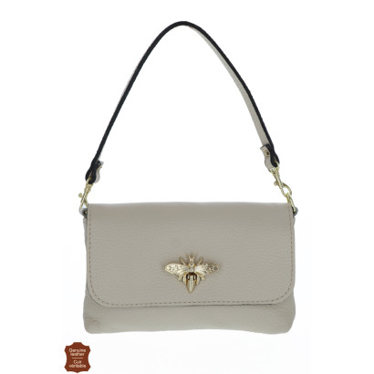 ABELLIA, BOLSO PEQUEÑO DE CUERO EN COLOR SÓLIDO