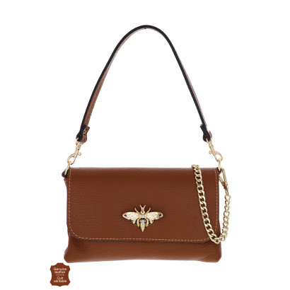 ABELLIA, BOLSO PEQUEÑO DE CUERO EN COLOR SÓLIDO
