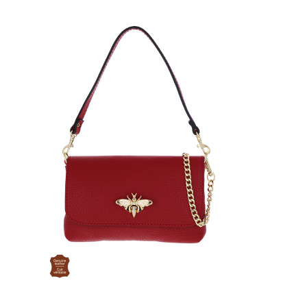ABELLIA, BOLSO PEQUEÑO DE CUERO EN COLOR SÓLIDO