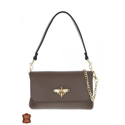 ABELLIA, BOLSO PEQUEÑO DE CUERO EN COLOR SÓLIDO