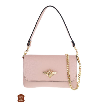 ABELLIA, BOLSO PEQUEÑO DE CUERO EN COLOR SÓLIDO