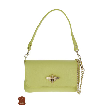 ABELLIA, BOLSO PEQUEÑO DE CUERO EN COLOR SÓLIDO